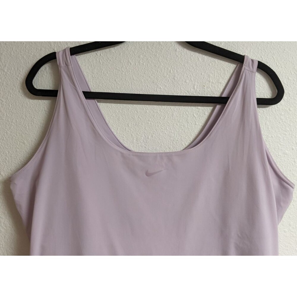 NWT~ Women's Nike Bliss Luxe Womens Training Dress Built In Shorts Lilac XL - Picture 4 of 13